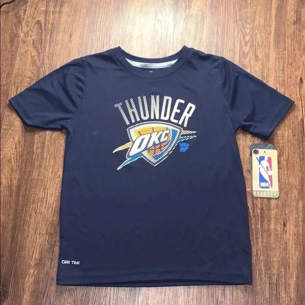 Oklahoma City Thunder NBA Graphic T-Shirt Boys Size M 5/6 NWT